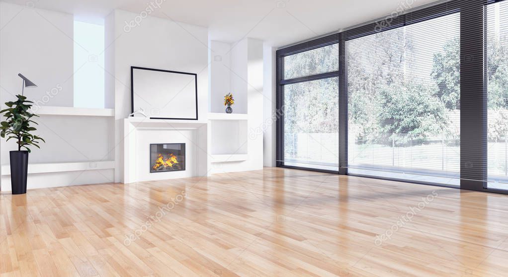 Parquet in legno posato in zona living