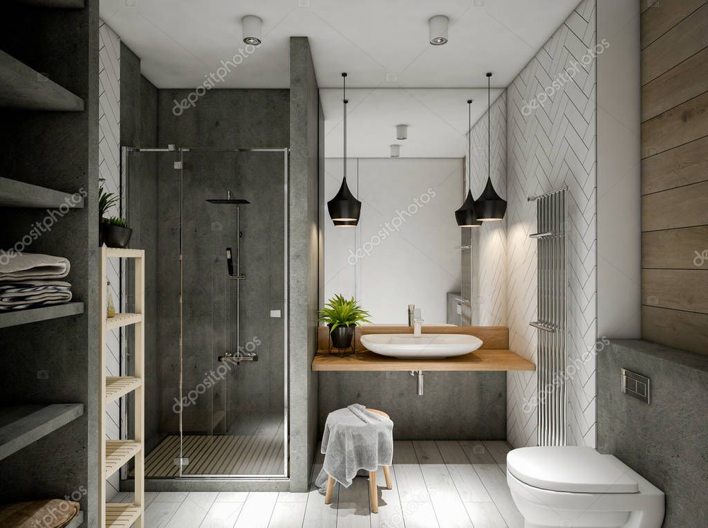 Bagno ristrutturato con rivestimenti moderni
